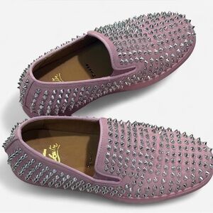 Christian Louboutin Lavender Studded Loafers